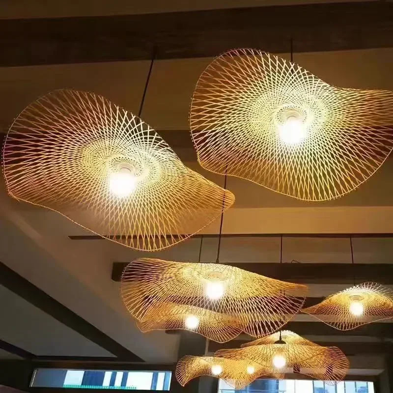 Vintage Handmade rattan pendant lamp