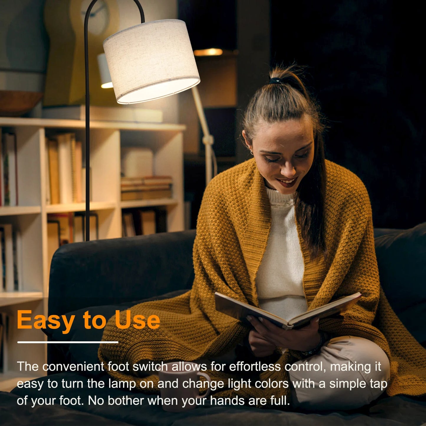 Tall LED Floor Lamp – 3 Color Temperatures