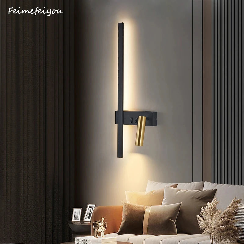 Modern Wall Sconce LED Aluminum for Bedroom or Living Room
