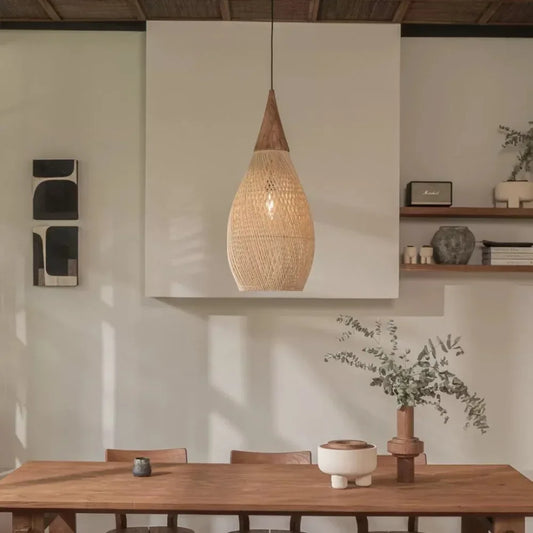 Handwoven Rattan Pendant Light