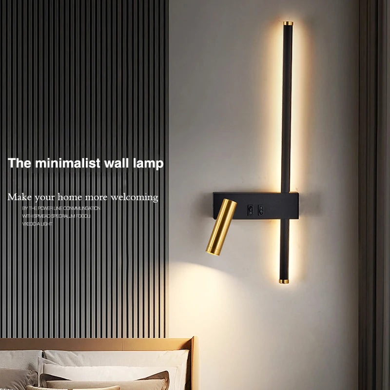 Modern Wall Sconce LED Aluminum for Bedroom or Living Room