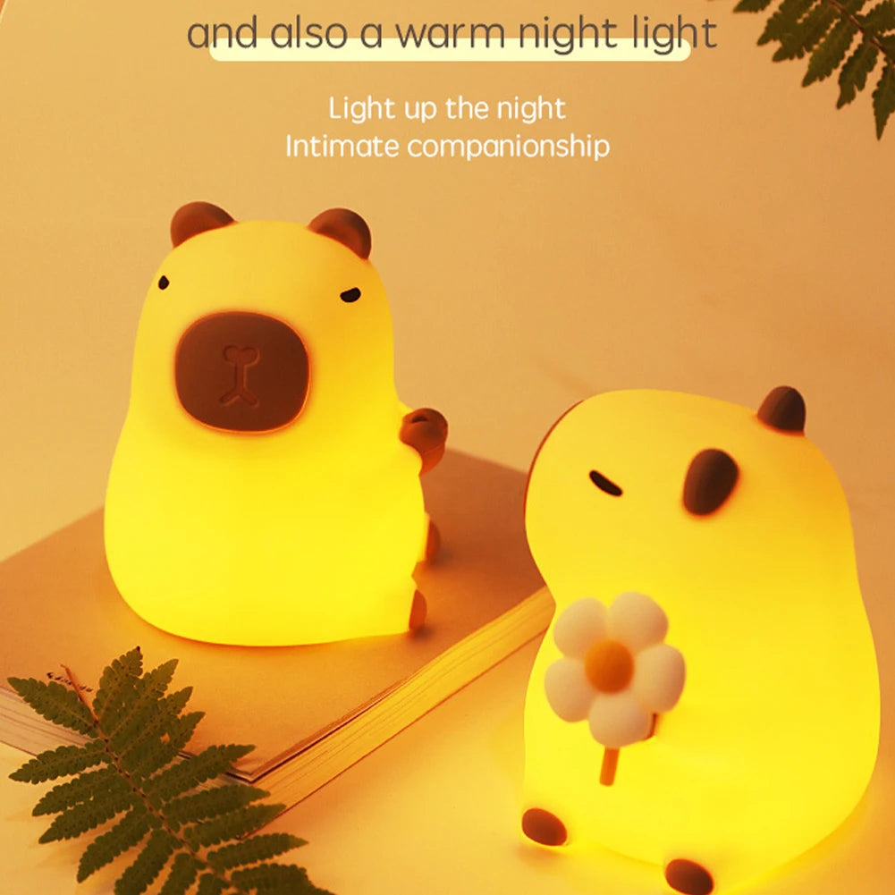 Cute Capybara LED Night Lamp for Kids