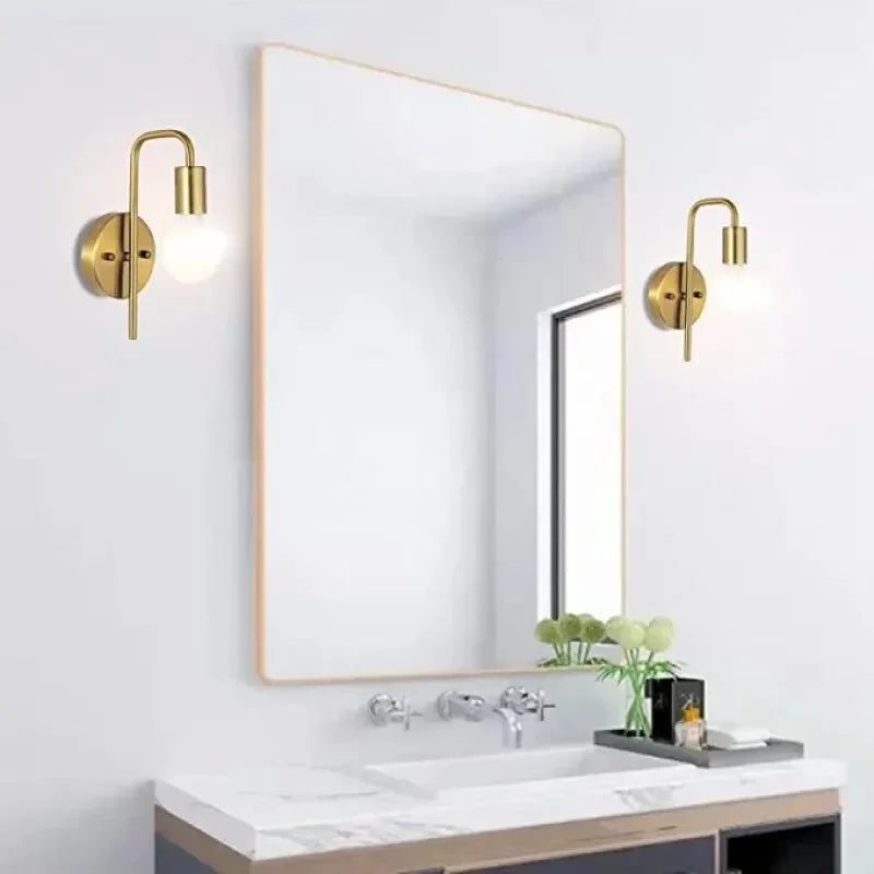 Vintage Black & Gold Wall Lamp -E27