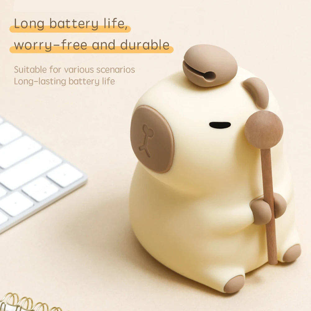 Cute Capybara LED Night Lamp for Kids