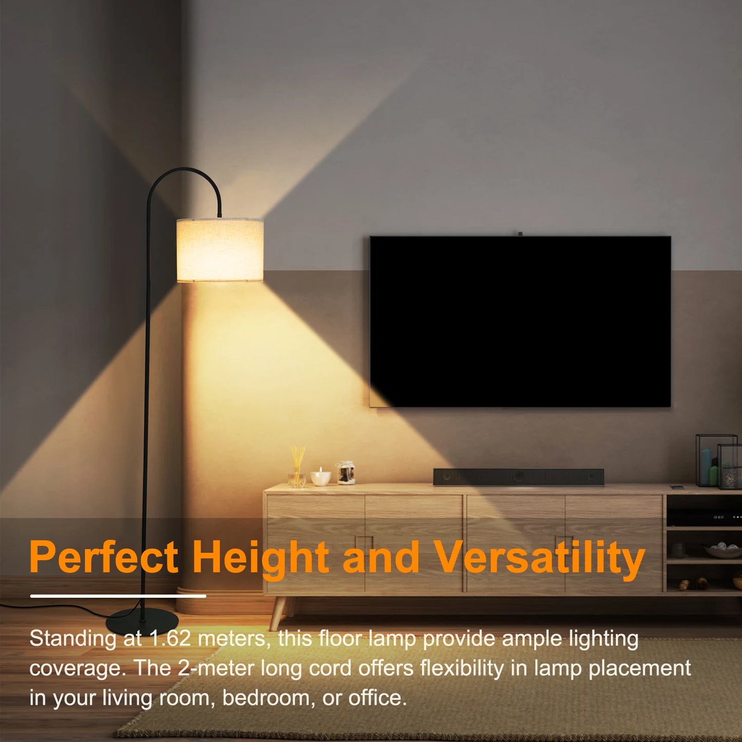 Tall LED Floor Lamp – 3 Color Temperatures
