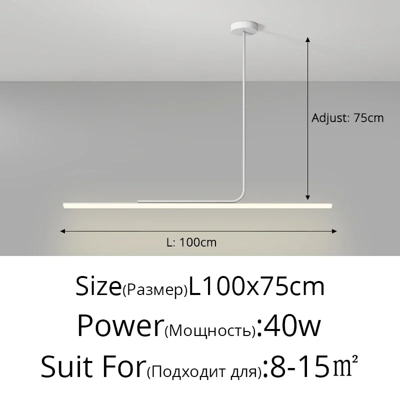 Nordic Minimalist LED Pendant Light – Hanging Wire Lamp