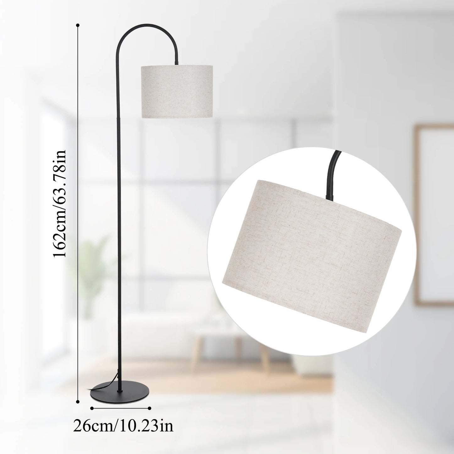 Tall LED Floor Lamp – 3 Color Temperatures