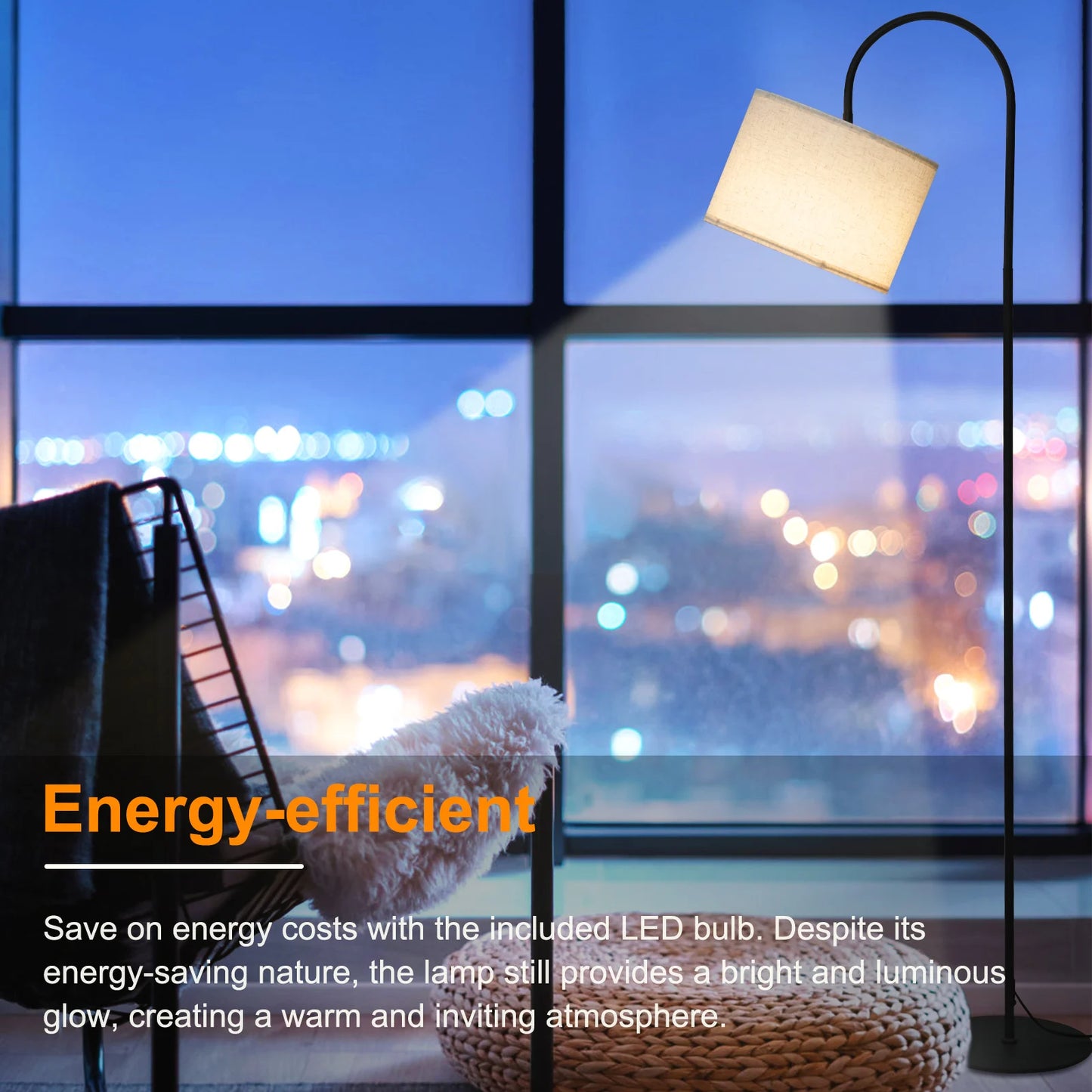 Tall LED Floor Lamp – 3 Color Temperatures
