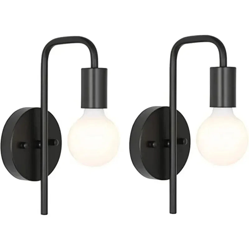 Vintage Black & Gold Wall Lamp -E27