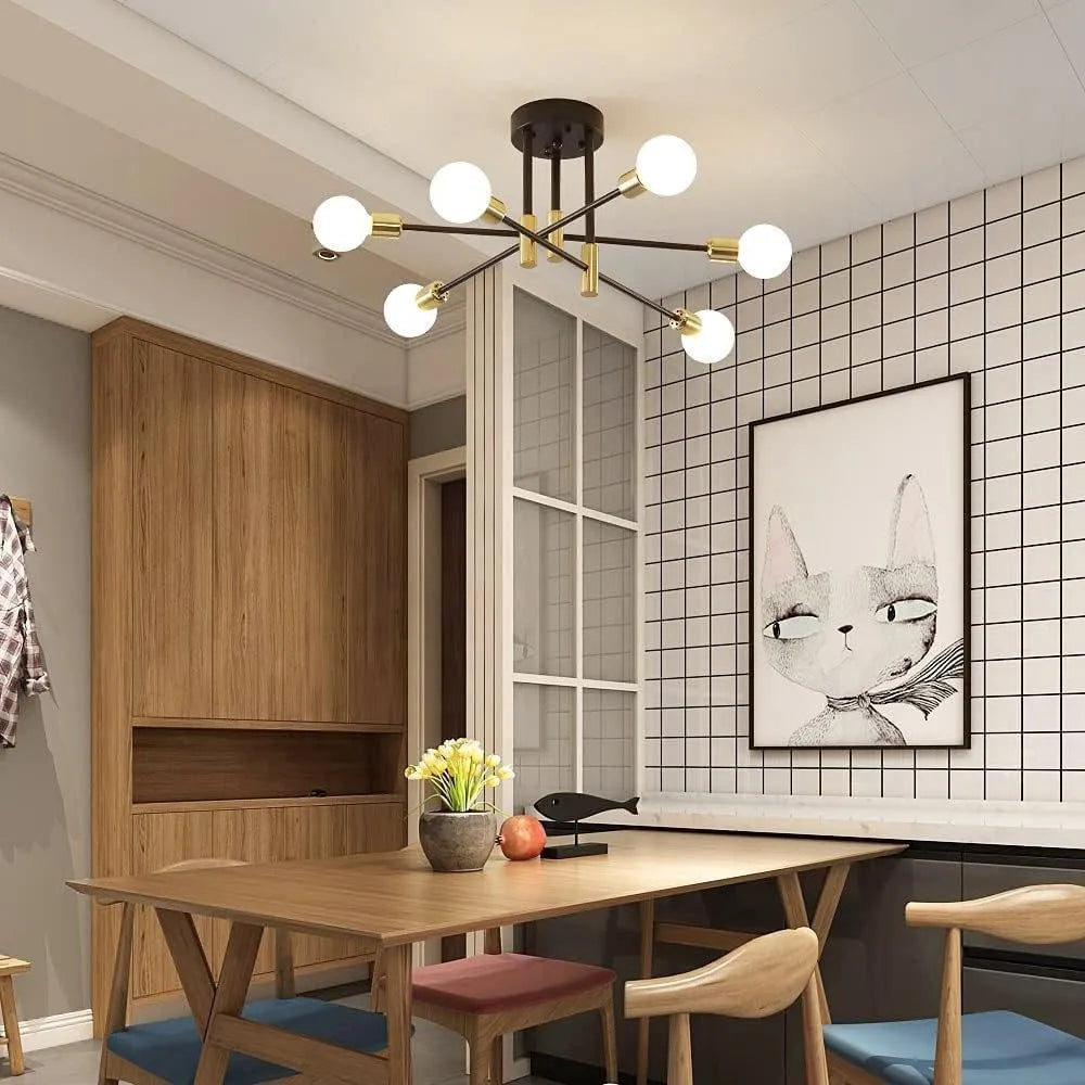 Modern Black/Gold Pendant Lamp Fixture