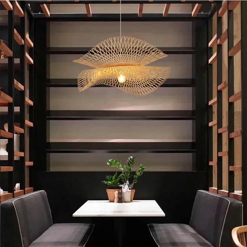 Vintage Handmade rattan pendant lamp