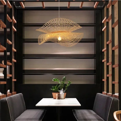 Vintage Handmade rattan pendant lamp