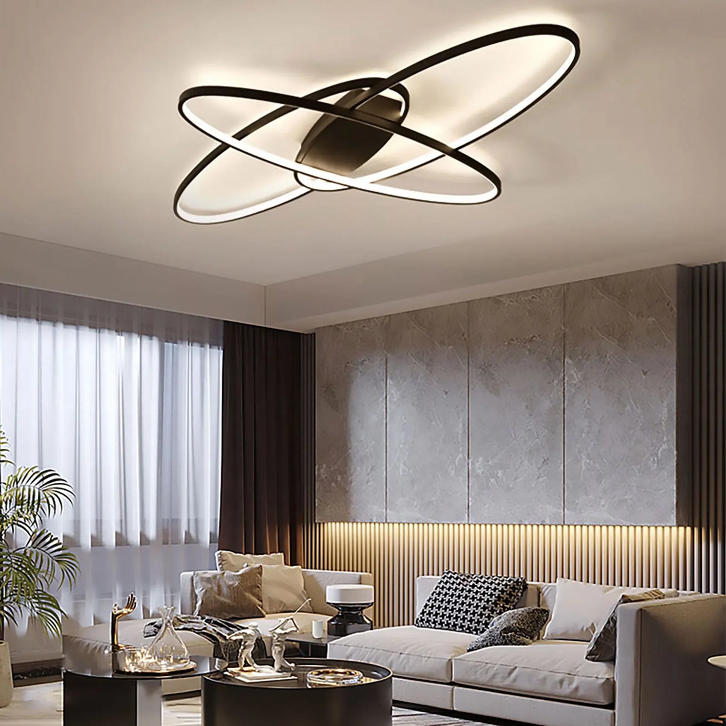 Modern Geometric LED Ceiling Light 70W
