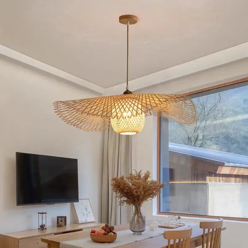 Vintage Handmade rattan pendant lamp