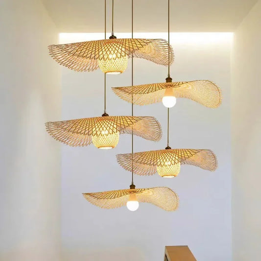 Vintage Handmade rattan pendant lamp