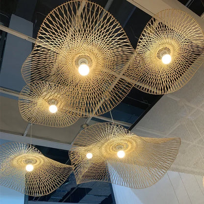 Vintage Handmade rattan pendant lamp