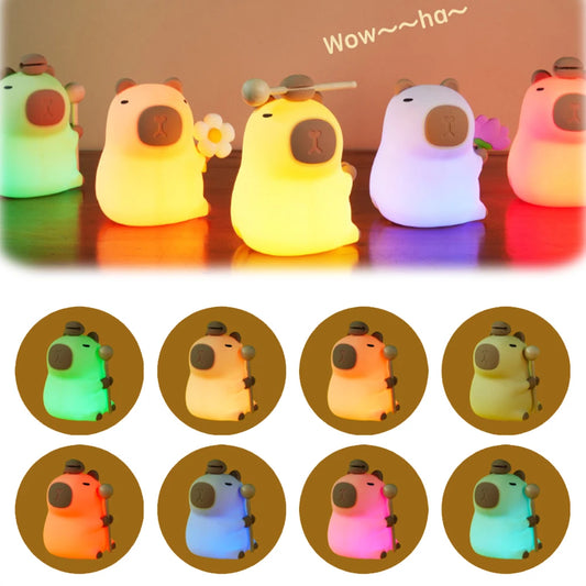 Cute Capybara LED Night Lamp for Kids