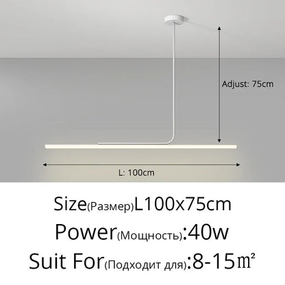 Nordic Minimalist LED Pendant Light – Hanging Wire Lamp