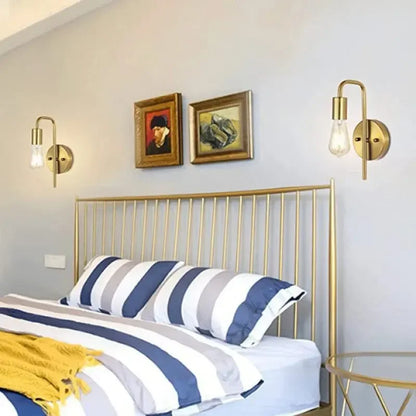 Vintage Black & Gold Wall Lamp -E27