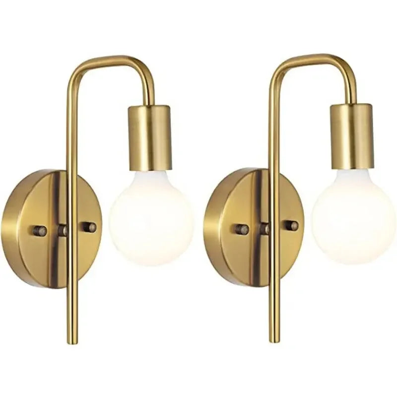 Vintage Black & Gold Wall Lamp -E27